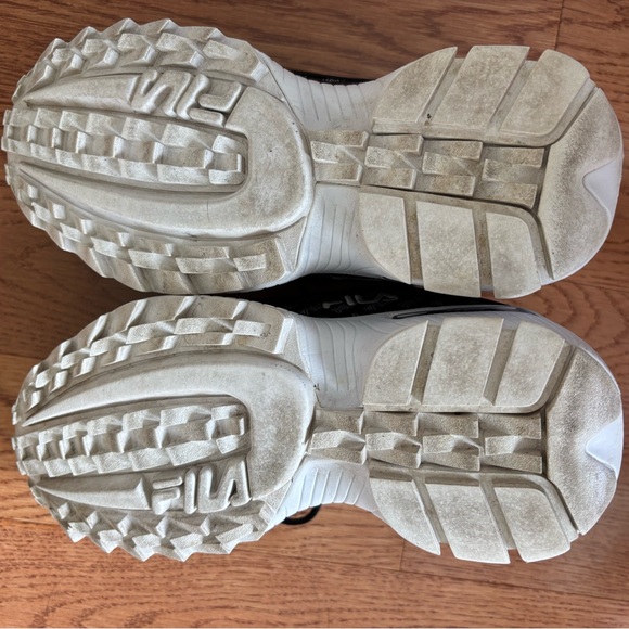 Fila Black and White Printed Disruptor Sneakers - Picture 5 of 5